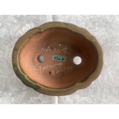 画像2: No.MA6304  中野行山　モッコ足付鉢　黄瀬戸