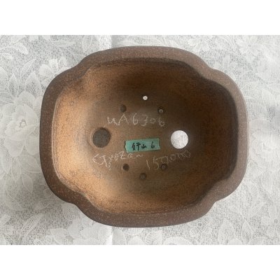 画像2: No.MA6306  中野行山　モッコ足付鉢　紫泥