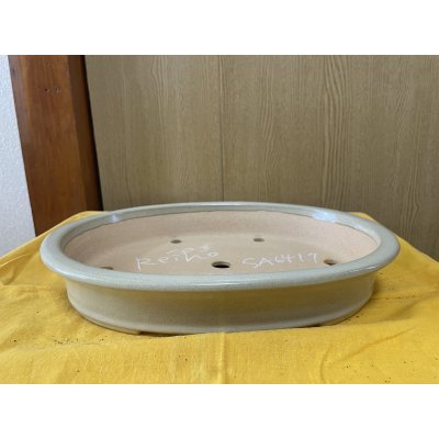 画像1: No.SA6417 黎鳳　10号小判中浅反形下帯　白