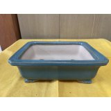 No.SA6448 黎鳳　手造り　6号長方エン付隅入雲足付　オリベ