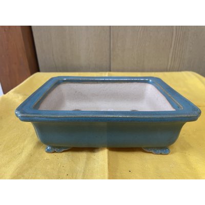 画像1: No.SA6448 鴻陽　手造り　6号長方エン付隅入雲足付　オリベ