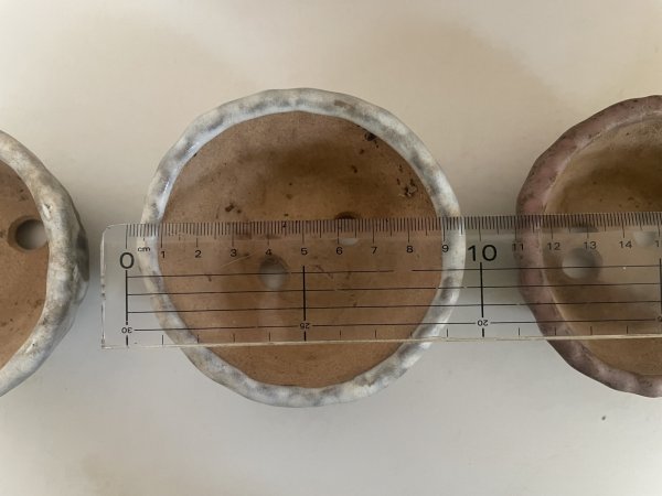画像6: No.TB0801  中古ミニ盆栽鉢４個セット（木箱付き） (6)