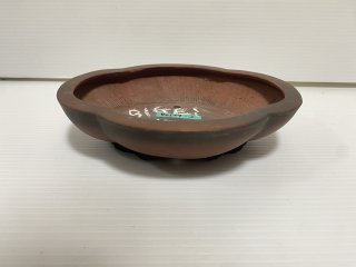 山房（常滑）　盆栽鉢 常滑鉢 「小松泉 山秋」 外縁輪花鉢 - FROM JAPAN