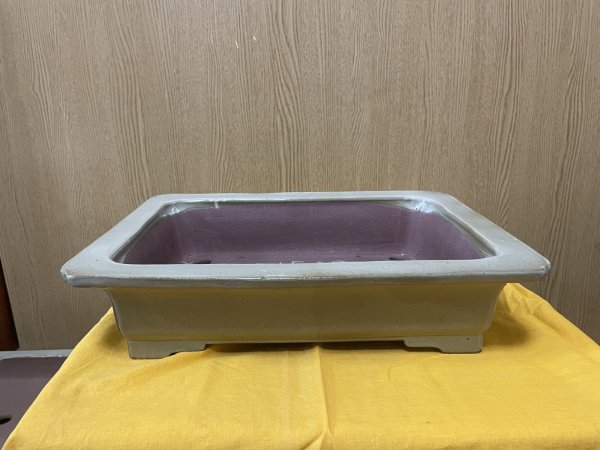 画像1: No.SA6401 角山　13号長角エン付隅切高高台　白 (1)