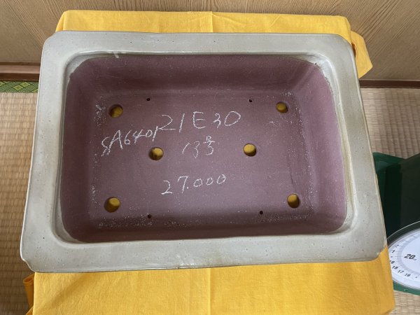 画像2: No.SA6401 角山　13号長角エン付隅切高高台　白 (2)