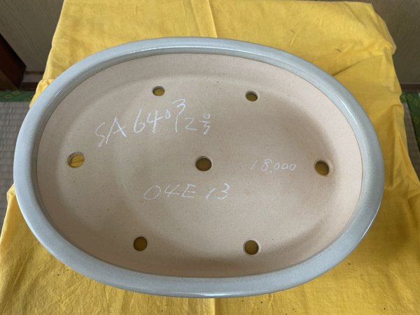 画像2: No.SA6403 黎鳳　12号小判中浅反形下帯　白 (2)