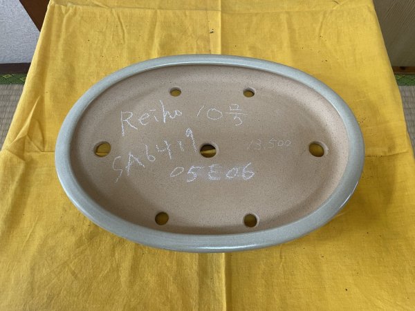 画像2: No.SA6419 黎鳳　10号小判中浅逸公形　白 (2)