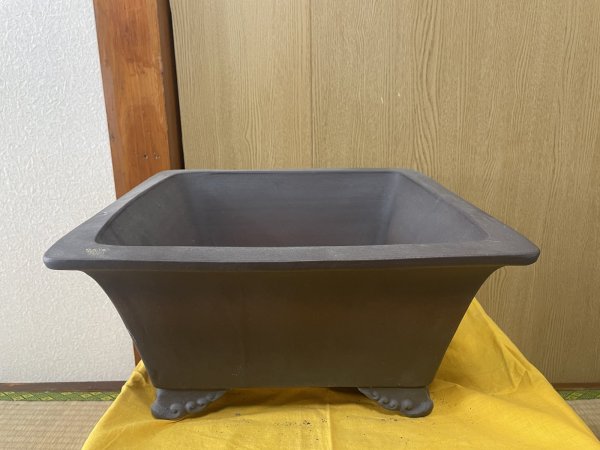 画像1: No.SA6433 和泉屋　13号正角隅エン付中深雲足　イブシ (1)