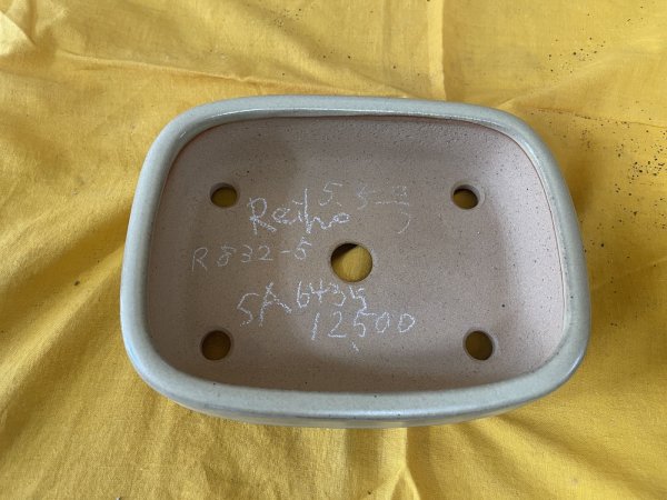 画像2: No.SA6435 黎鳳　手造り　5.5号長方ナデ角中帯　白  (2)