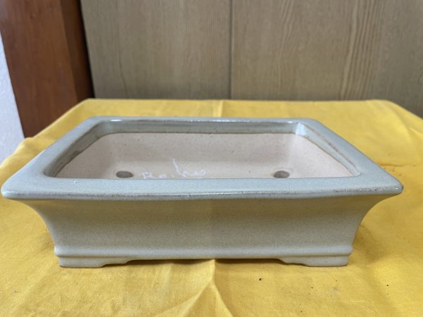 画像1: No.SA6446 鴻陽　手造り　7号袋長方ソリ形下帯段足　白 (1)