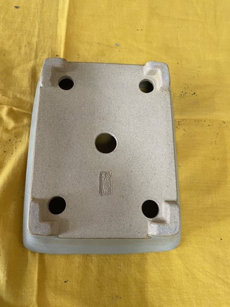 画像3: No.SA6447 鴻陽　手造り　6号長方エン形付下帯　白 (3)