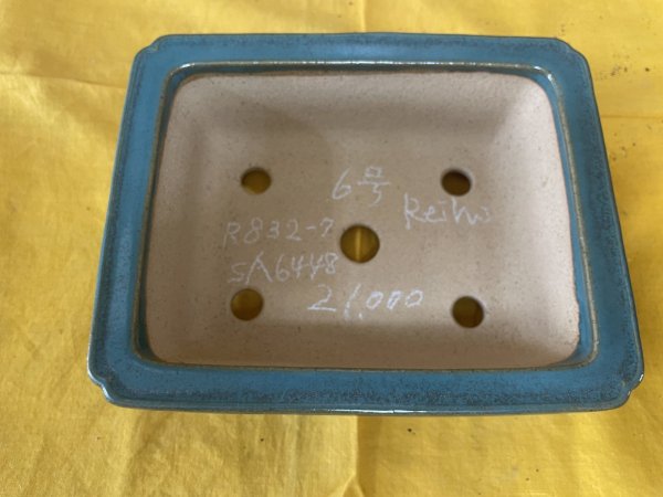 画像2: No.SA6448 鴻陽　手造り　6号長方エン付隅入雲足付　オリベ (2)