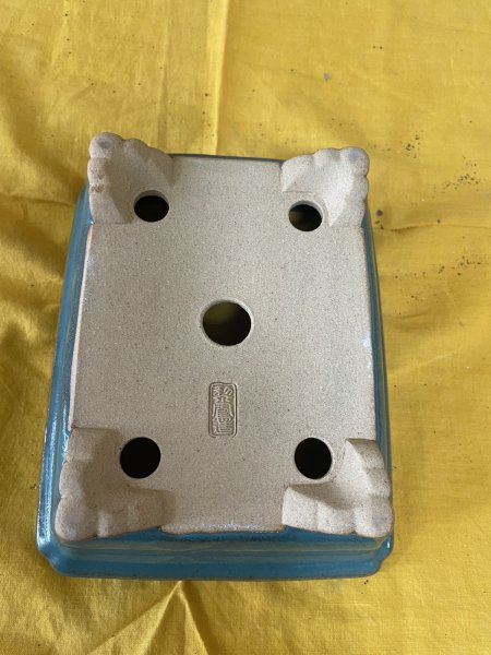 画像3: No.SA6448 鴻陽　手造り　6号長方エン付隅入雲足付　オリベ (3)